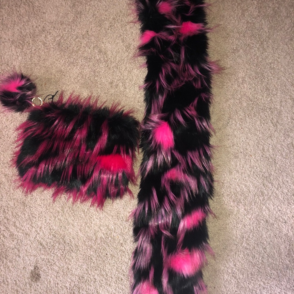 Women’s fur purse and scarf